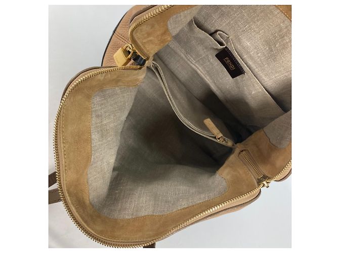 Fendi Bicolor Schultertasche Beige - Ansicht 13