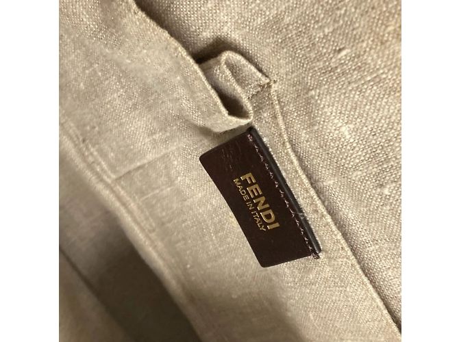 Fendi Bicolor Schultertasche Beige - Ansicht 14