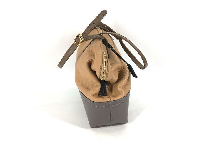 Fendi Bicolor Schultertasche Beige - Ansicht 4