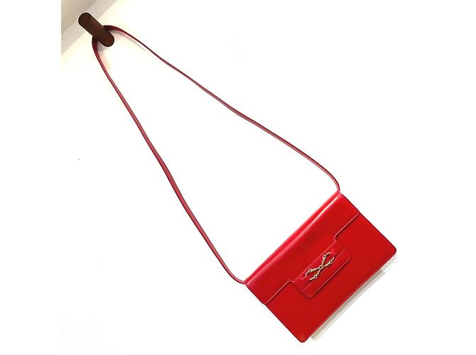 Bolsa de ombro de couro vermelho vintage Gucci - vista 10