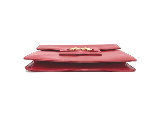 Bolsa de ombro de couro vermelho vintage Gucci - vista 4