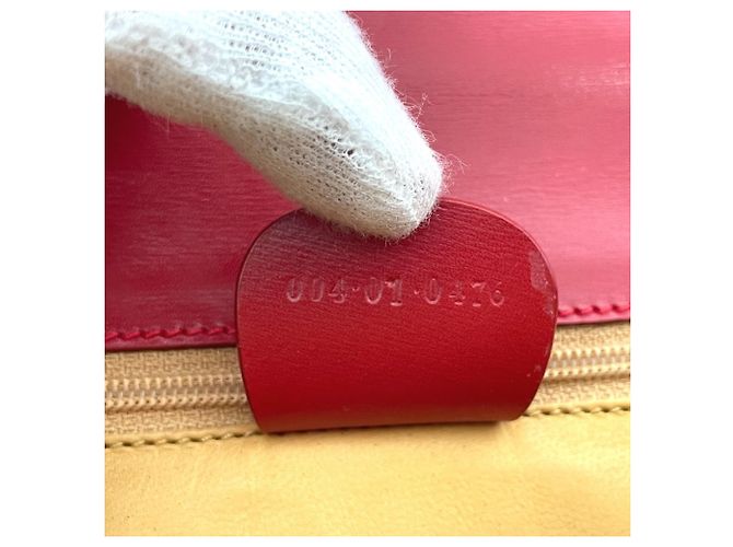 Bolsa de ombro de couro vermelho vintage Gucci - vista 9