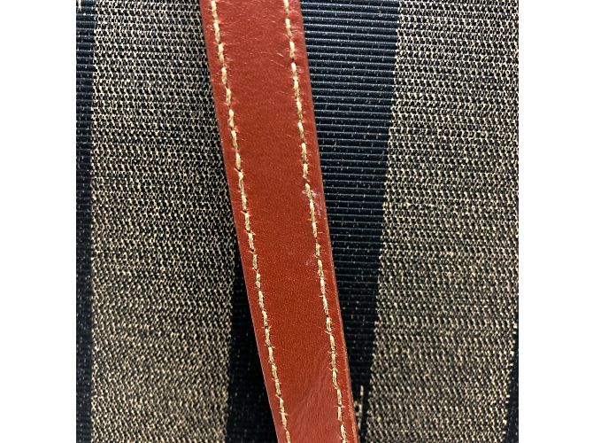 Borsa tote Fendi kaki e nera - vista 11