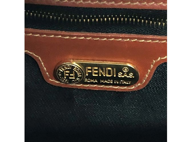Borsa tote Fendi kaki e nera - vista 13