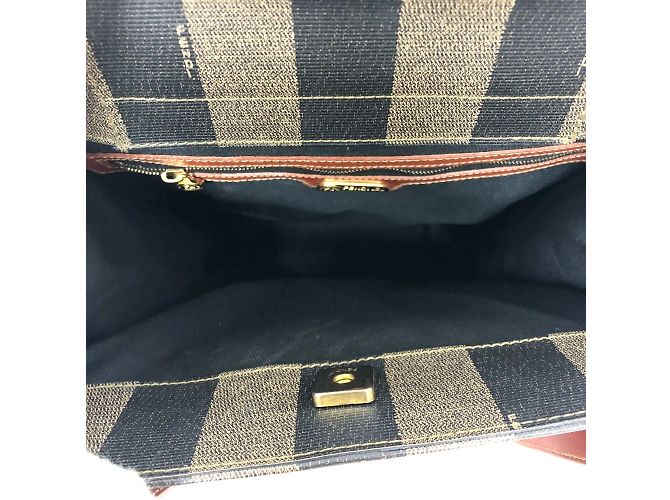 Borsa tote Fendi kaki e nera - vista 14