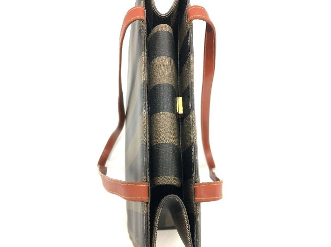 Borsa tote Fendi kaki e nera - vista 4