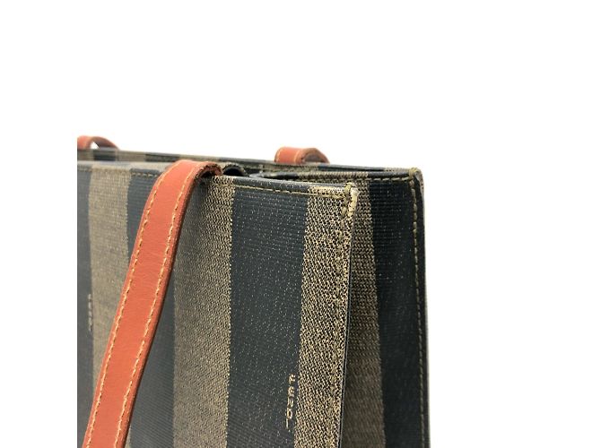 Borsa tote Fendi kaki e nera - vista 6
