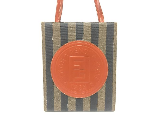 Borsa tote Fendi kaki e nera - vista 8