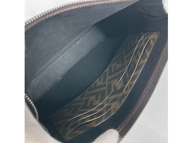 Fendi 7VA564 Borsa Clutch Zucca Marrone - vista 11