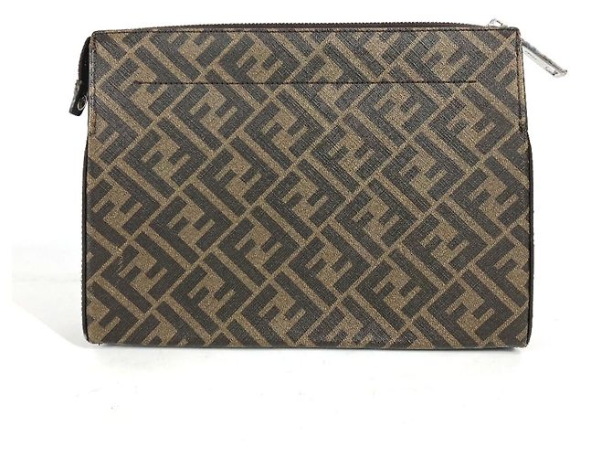 Fendi 7VA564 Borsa Clutch Zucca Marrone - vista 2