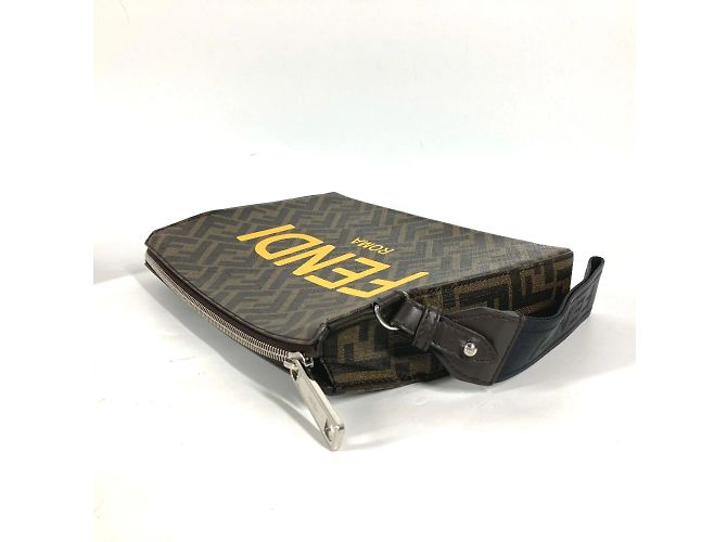 Fendi 7VA564 Borsa Clutch Zucca Marrone - vista 4