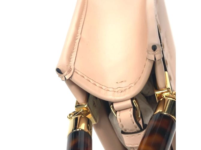 Borsa in pelle beige Fendi 8BS051 - vista 10
