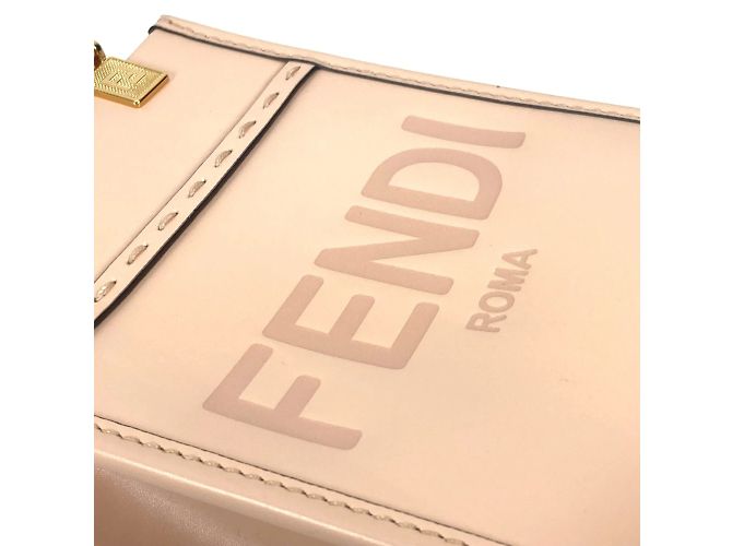 Borsa in pelle beige Fendi 8BS051 - vista 8