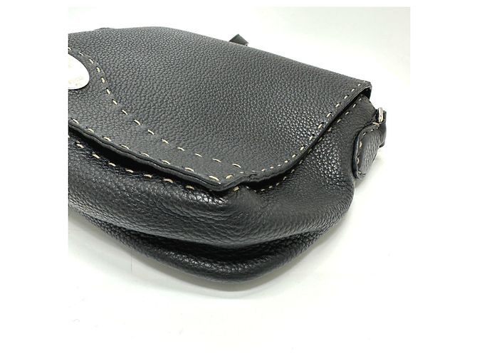 Fendi 8BT116 Black Leather Shoulder Bag - view 4
