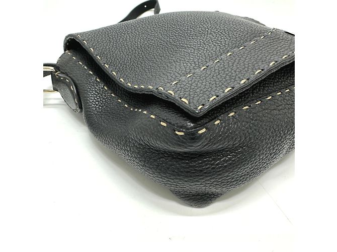 Fendi 8BT116 Black Leather Shoulder Bag - view 5