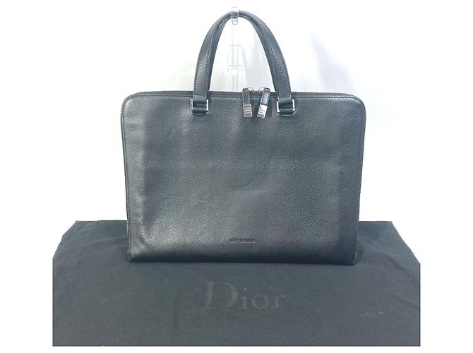 Christian Dior Sacoche en cuir noir Dior Homme - vue 14