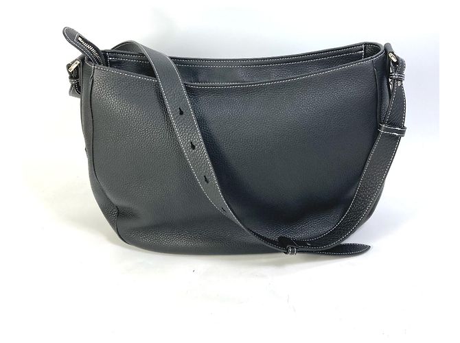 Borsa a spalla in pelle nera Christian Dior Nero - vista 2
