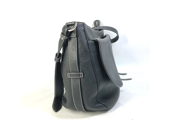 Borsa a spalla in pelle nera Christian Dior Nero - vista 3