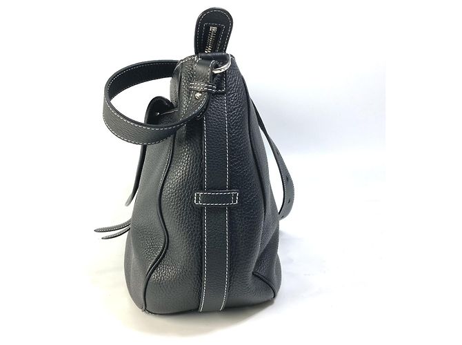 Borsa a spalla in pelle nera Christian Dior Nero - vista 4