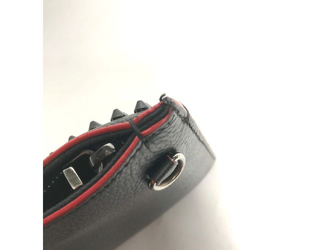 Borsa a spalla in pelle nera Christian Louboutin Nero - vista 13