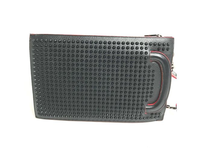 Borsa a spalla in pelle nera Christian Louboutin Nero - vista 2