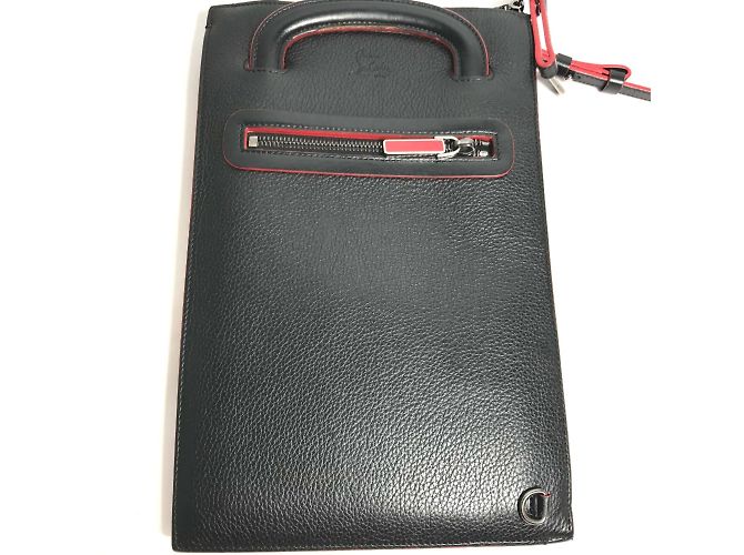 Borsa a spalla in pelle nera Christian Louboutin Nero - vista 3