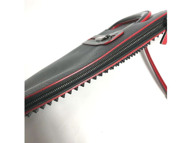 Borsa a spalla in pelle nera Christian Louboutin Nero - vista 6