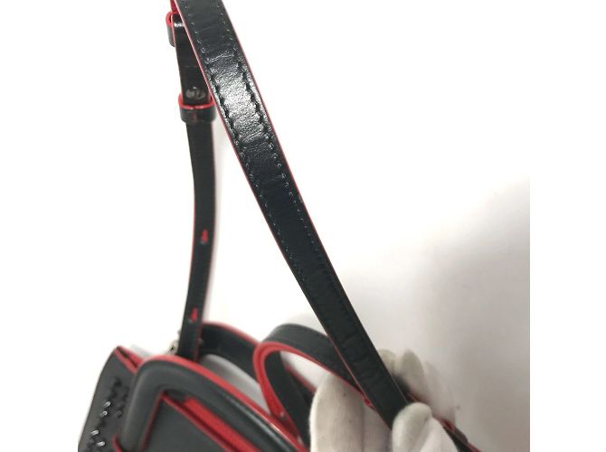 Borsa a spalla in pelle nera Christian Louboutin Nero - vista 8