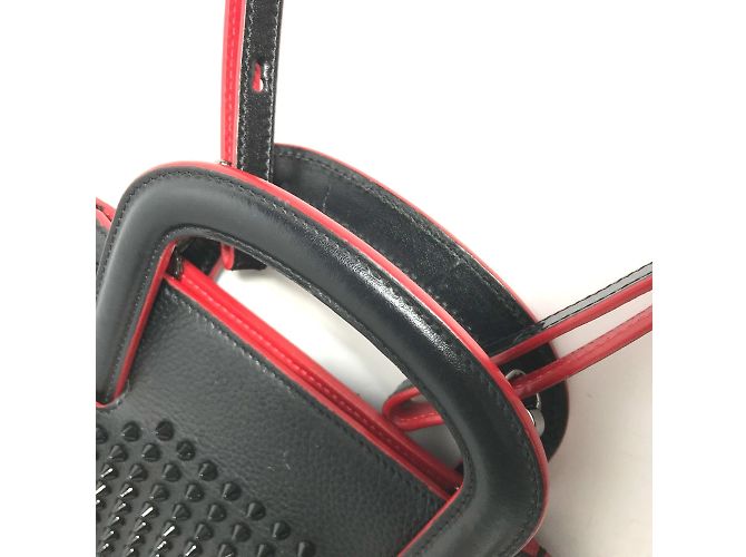 Borsa a spalla in pelle nera Christian Louboutin Nero - vista 9