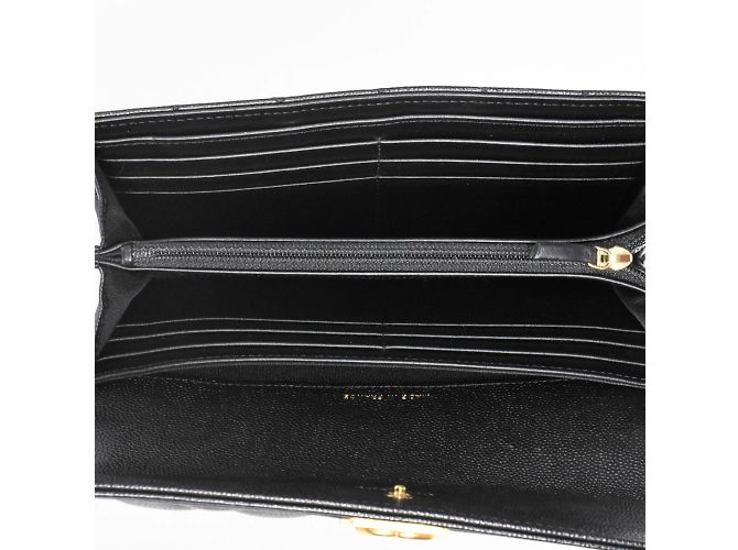 Portafoglio Lungo Boy Chanel in Pelle Caviar Nera Nero - vista 4