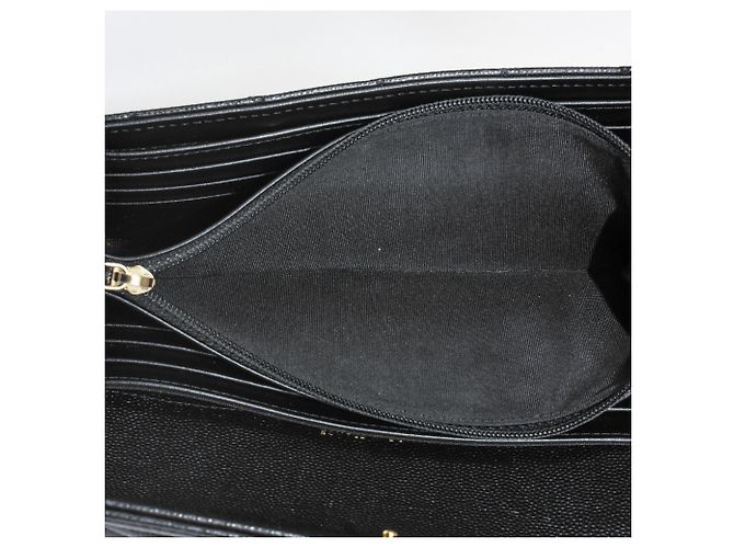 Portafoglio Lungo Boy Chanel in Pelle Caviar Nera Nero - vista 5