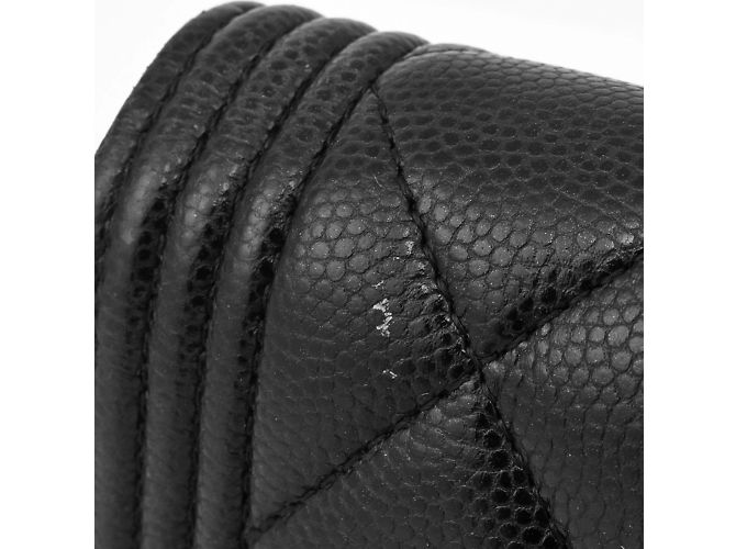Portafoglio Lungo Boy Chanel in Pelle Caviar Nera Nero - vista 6