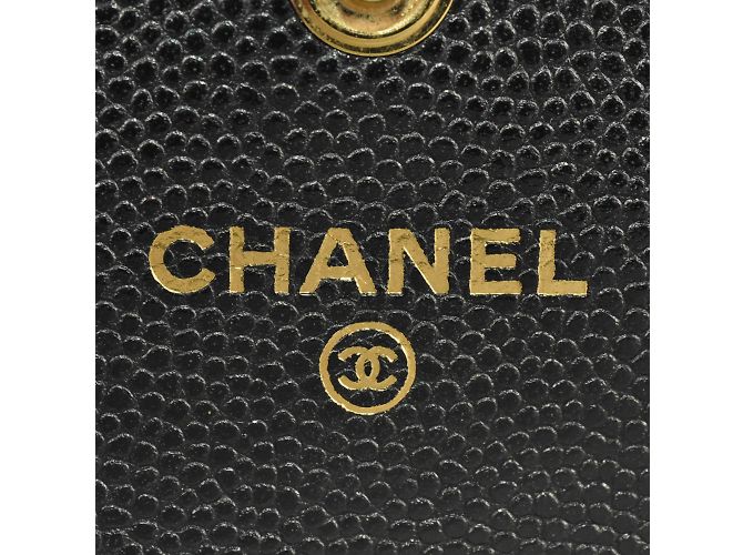 Portafoglio Lungo Boy Chanel in Pelle Caviar Nera Nero - vista 8