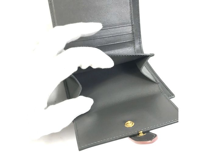 Céline Celine Bicolor Compact Trifold Wallet Brown - view 12