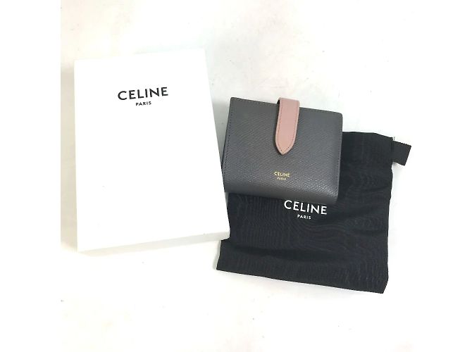 Céline Celine Bicolor Compact Trifold Wallet Brown - view 13