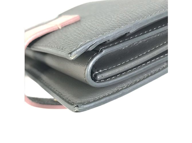 Céline Celine Bicolor Compact Trifold Wallet Brown - view 7