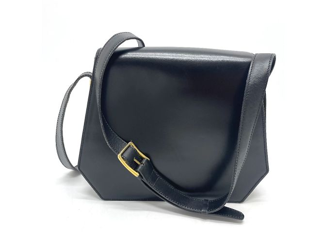 Céline Borsa a spalla in pelle nera Celine Nero - vista 2
