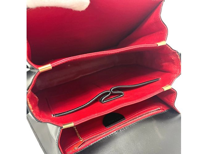 Céline Borsa a spalla in pelle nera Celine Nero - vista 8