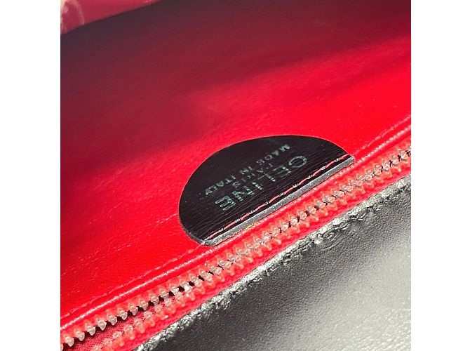 Céline Borsa a spalla in pelle nera Celine Nero - vista 9