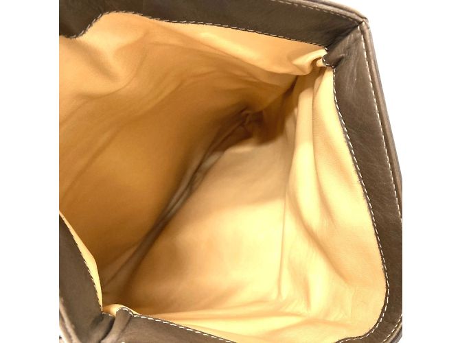 Céline Borsa a spalla in pelle marrone Celine - vista 10