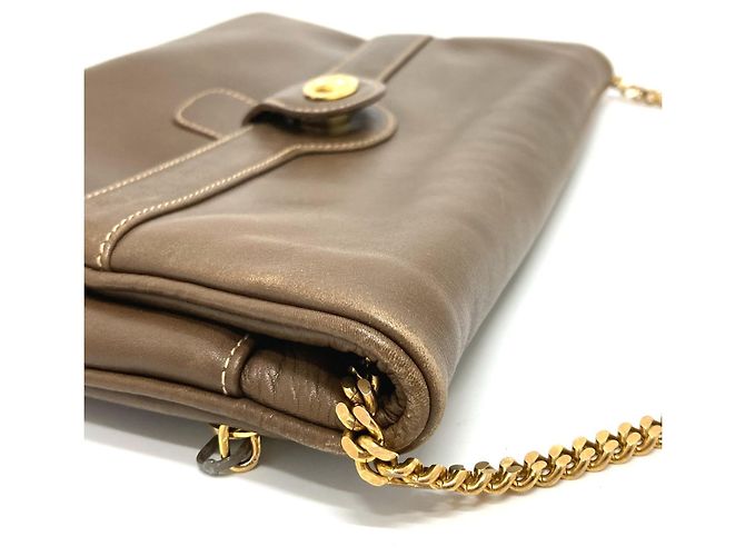Céline Borsa a spalla in pelle marrone Celine - vista 6