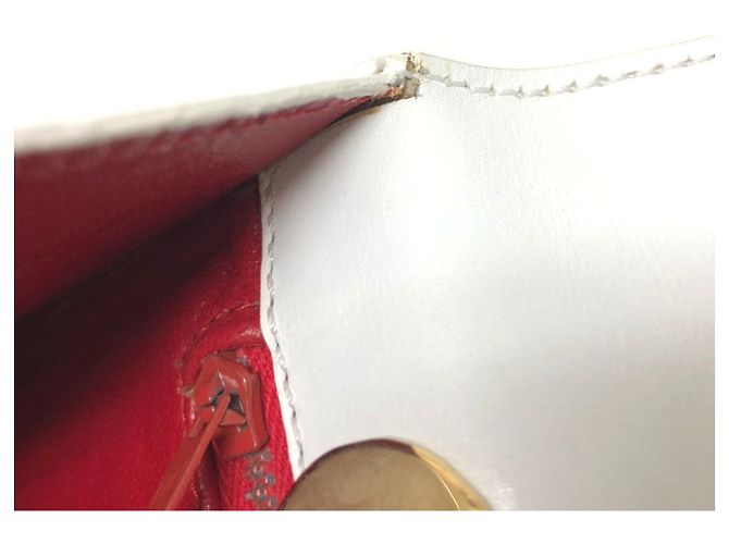 Céline Celine Vintage Weißer Lederhandtasche - Ansicht 7