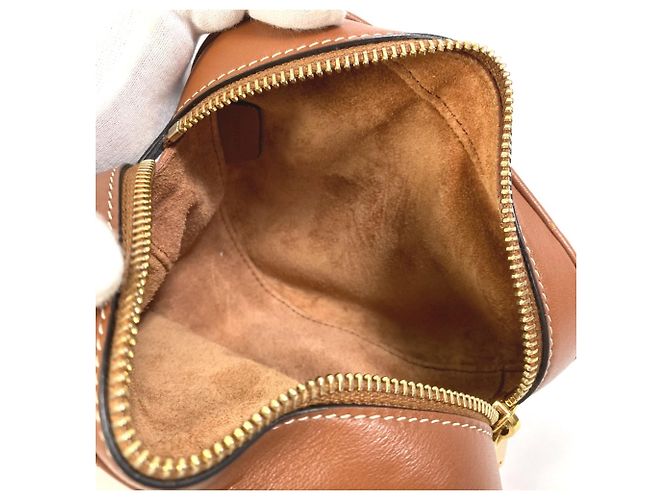 Céline Borsa a spalla in pelle marrone Celine - vista 12