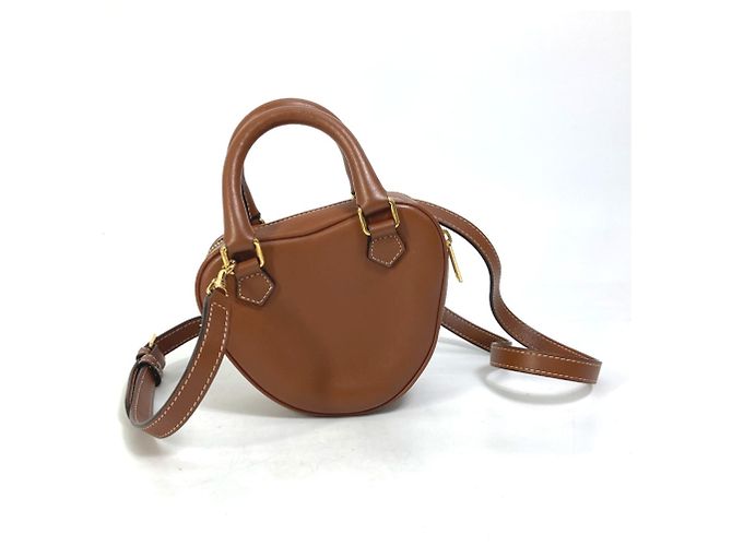 Céline Borsa a spalla in pelle marrone Celine - vista 2