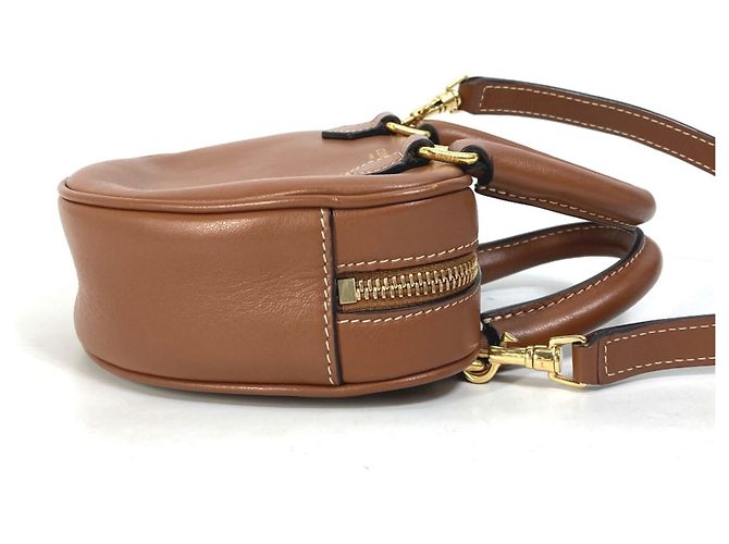 Céline Borsa a spalla in pelle marrone Celine - vista 3