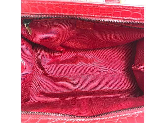 Céline Borsa in pelle rossa Celine Rosso - vista 12