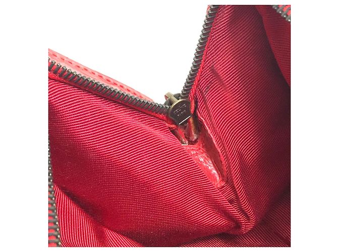 Céline Borsa in pelle rossa Celine Rosso - vista 15