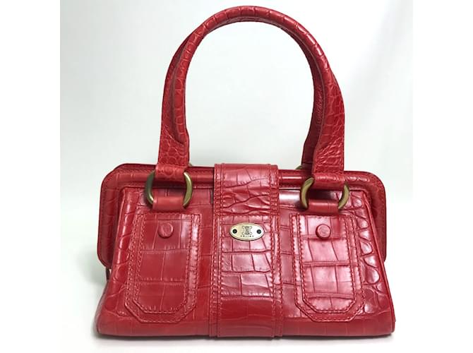 Céline Borsa in pelle rossa Celine Rosso - vista 2