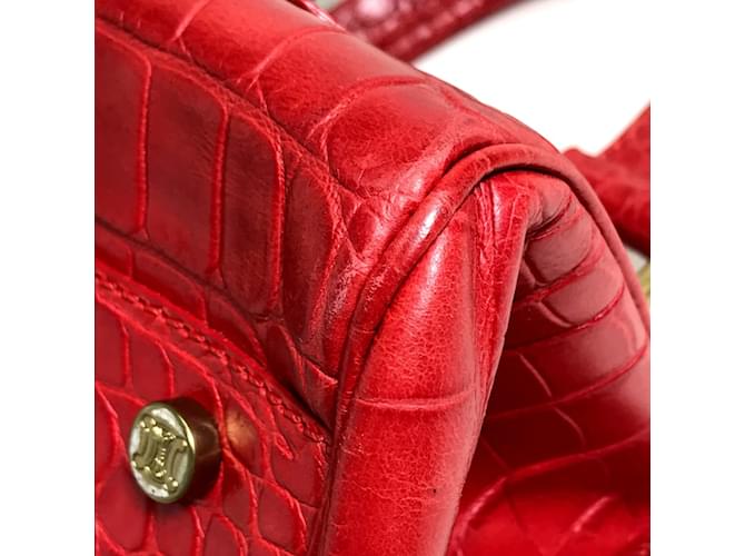 Céline Borsa in pelle rossa Celine Rosso - vista 4
