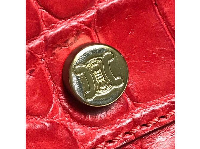 Céline Borsa in pelle rossa Celine Rosso - vista 5